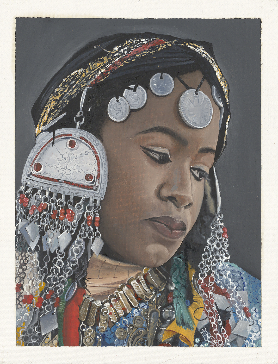 The Jewel, 2022, Moroccan-inspired oil painting by Meryem Berrada